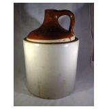 Stoneware shoulder jug with cork - 13 inch tall &