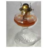 Eagle glass kerosene lamp with oil in it
