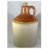 Stoneware Shoulder Jug, w/ cork, w/ chips