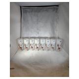 8 Piece Anchor Hocking Hand Painted Deer-Frosted