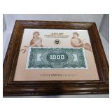 1989 ANA Souvenir card $1000 Silver Certificate