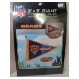 3ft X5ft Giant Chicago Bears Pennant Flag