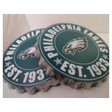 2 12in Dia. Philadelphia Eagles Bottle Cap Plaques