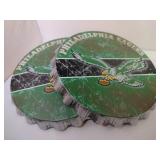 2 12in Dia. Philadelphia Eagles Bottle Cap Plaques