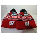 Two 2-4T Wisconsin Badgers Winter Hats