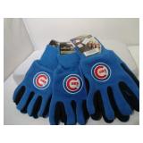 3 Pairs of Chicago Cubs Childrens Utility Gloves