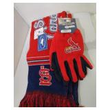 St. Lois Cardinals Utility Gloves and A Scarf