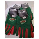 4 Pair Of Minnesota Wild Utility Gloves