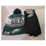 Philadelphia Eagles Winter Hat and Utility Gloves