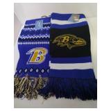 2 Baltimore Ravens Winter Scarves
