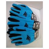3 Pair Carolina Panthers Work Gloves