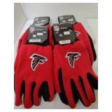 4 Pairs Atlanta Falcons Work Gloves
