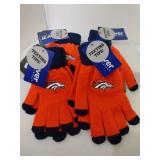 4 Pairs Denver Broncos Thin Gloves