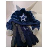 Dallas Cowboys Winter Silly Hat and Winter Gloves