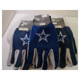 3 Pair Dallas Cowboys Utility Gloves