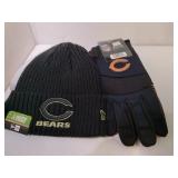Chicago Bears Winter Hat  And Work Gloves