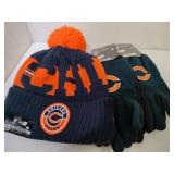 Chicago Bears Winter Hat and 2 Pairs Work Gloves
