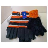 3 Pairs Chicago Bears Thin Winter Gloves
