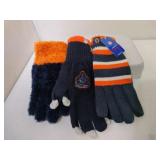 3 Pair Chicago Bears Thin Winter Gloves