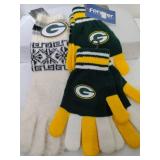 3 Pair Green Bay Packers Thin Winter Gloves