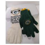 2 Pair Green Bay Packers Thin Winter Gloves