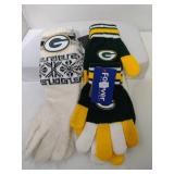 3 Pair Green Bay Packers Thin Winter Gloves