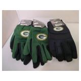 3 pair Green Bay Packers gloves - 2 sport utility