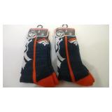 2 pair Denver Broncos Large socks
