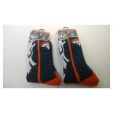 2 pair Denver Broncos Large socks