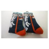 2 pair Denver Broncos Medium socks