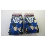 2 pair Milwaukee Brewers Large long socks