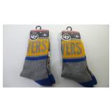 2 pair Milwaukee Brewers Large long socks