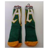 2 pair Oakland Athletics Large long socks