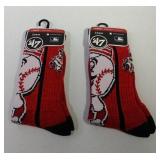 2 Pair Large Crew BB Socks