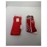2 Pair Large Red Wings Long Socks