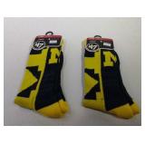 2 Pair Large Michigan Long Socks
