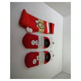 2 Pair One Size Wisconsin Badgers Slipper Socks