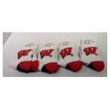 4 Pair Youth Wisconsin Badgers Ankle Socks