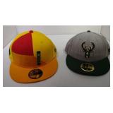2 Size 7 Milwaukee Bucks Ball Caps