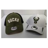 2 S/M Milwaukee Bucks Ball Caps