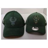 2 S/M Milwaukee Bucks Ball Caps