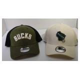 2 L/XL Milwaukee Bucks Ball Caps