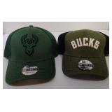 2 L/XL Milwaukee Bucks Ball Caps