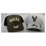 2 M/L Milwaukee Bucks Ball Caps
