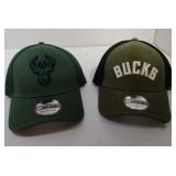 2 M/L Milwaukee Bucks Ball Caps