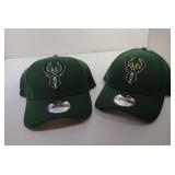 2 Adjustable Milwaukee Bucks Ball Caps