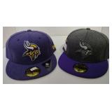 Two 7 1/2 Minnesota Vikings Ball Caps