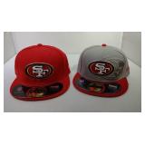 2 Size 7 New Era San Francisco 49ers ball caps