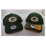 2 S/M New Era Green Bay Packers ball caps