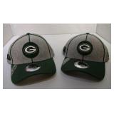 2 S/M New Era Green Bay Packers ball caps
